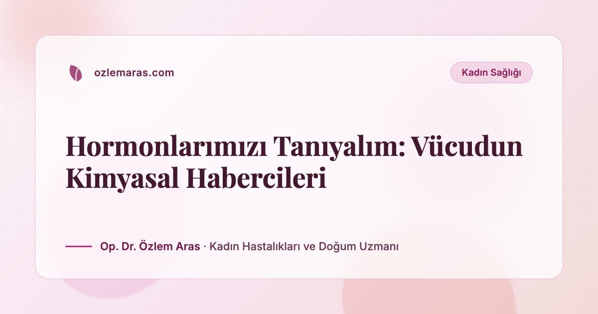 Hormonlarımızı Tanıyalım: Vücudun Kimyasal Habercileri
