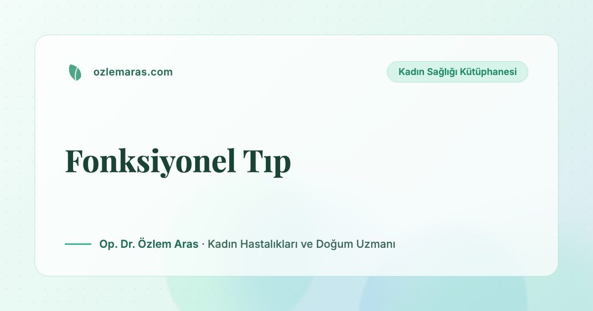 Fonksiyonel Tıp